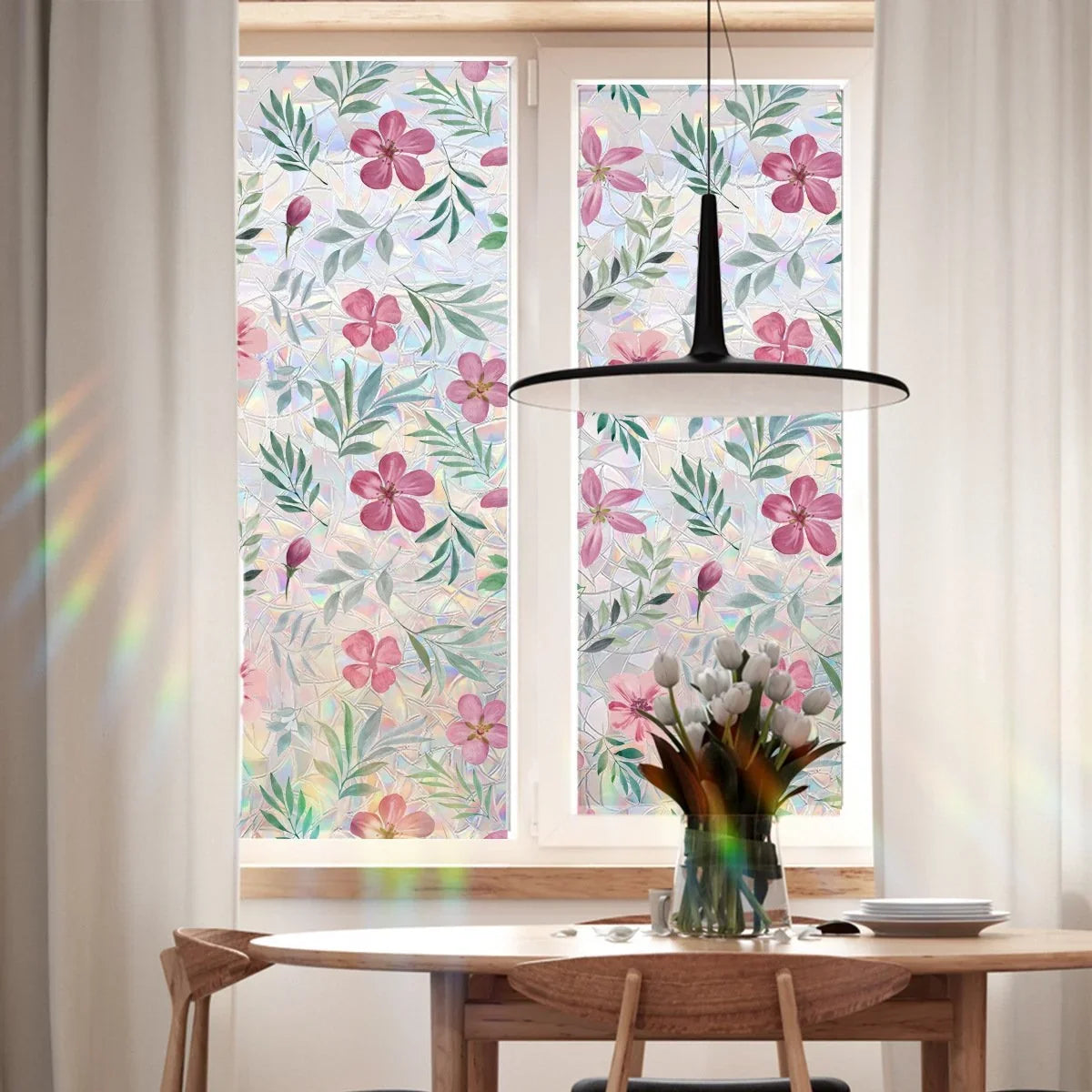 Decorative Colorful flowers, dazzling sunlight, double-sided visible