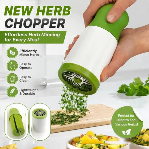 Easy-Care White & Green Compact Cordless Herb Chopper, Efficient