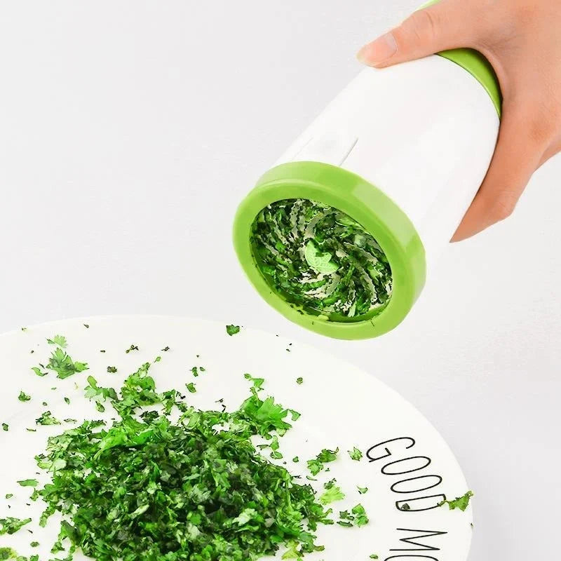 Easy-Care White & Green Compact Cordless Herb Chopper, Efficient