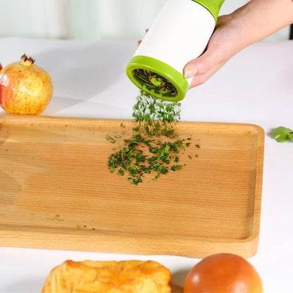 Easy-Care White & Green Compact Cordless Herb Chopper, Efficient