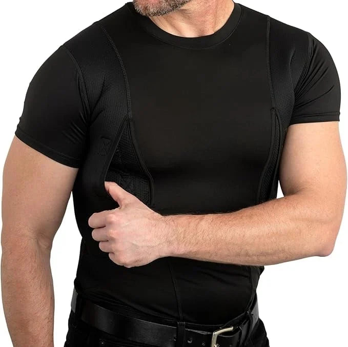 Distinctive Compression Tactical Short Sleeve T-Shirt with Dual Side