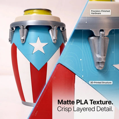 Vehicle-Ready Conga-Style Can Holder – Celebrate Caribbean Pride, One
