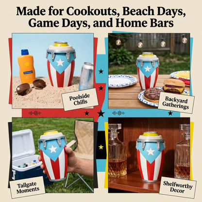 Vehicle-Ready Conga-Style Can Holder – Celebrate Caribbean Pride, One