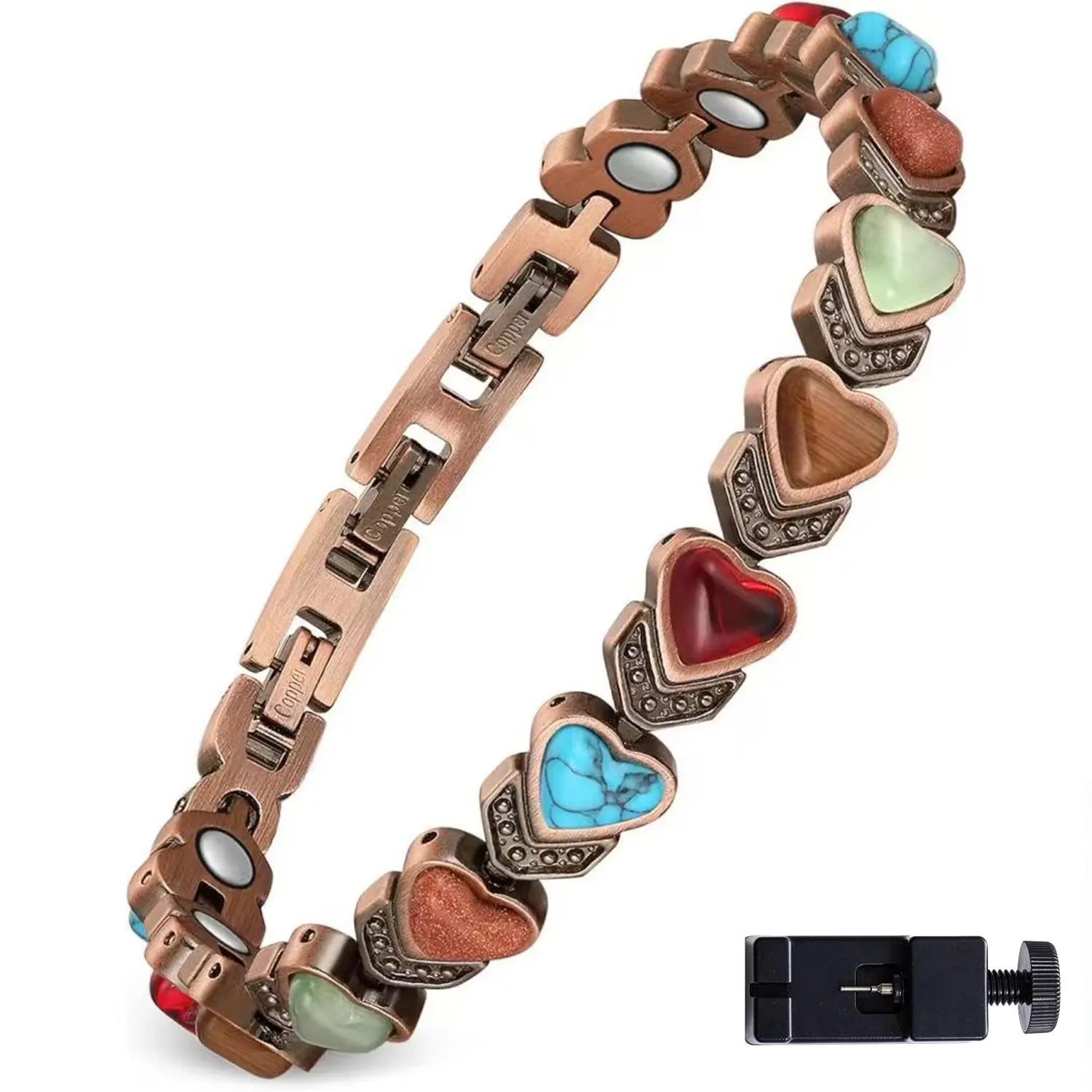 Distinctive Copper Bracelet for Women, Pure Copper Magnetic