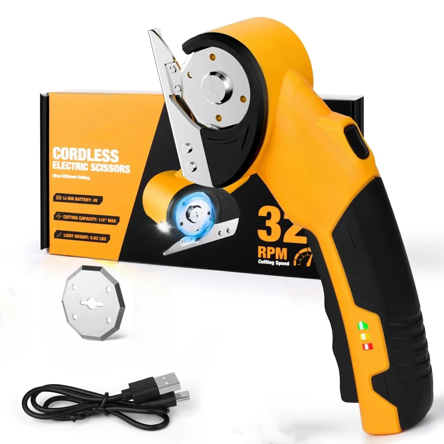Decorative Cordless Electric Scissors 4V – Rechargeable Heavy Duty