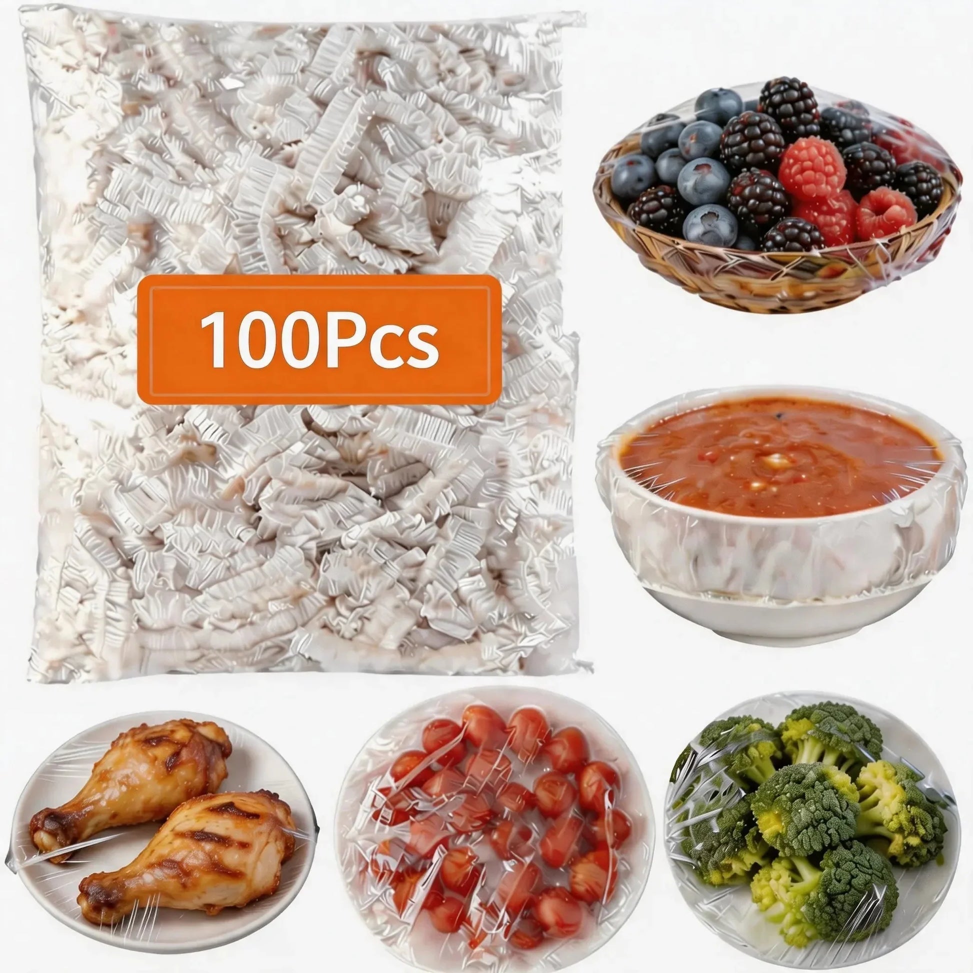 Reusable Elastic Bowl Covers for Everyday Food Storage