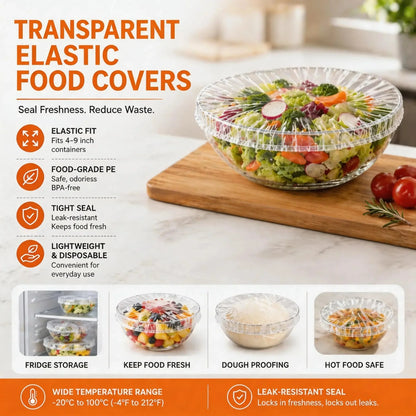 Reusable Elastic Bowl Covers for Everyday Food Storage
