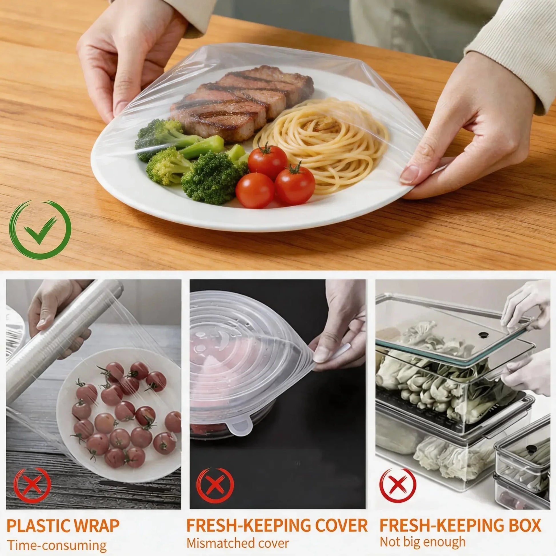 Reusable Elastic Bowl Covers for Everyday Food Storage
