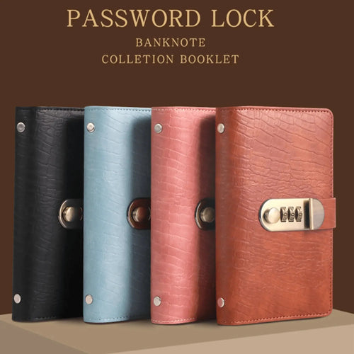 Space-Saving A6 Savings Notebook with Lock - Budget Planner &