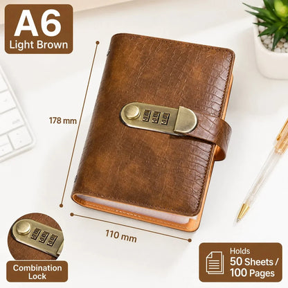Space-Saving A6 Savings Notebook with Lock - Budget Planner &