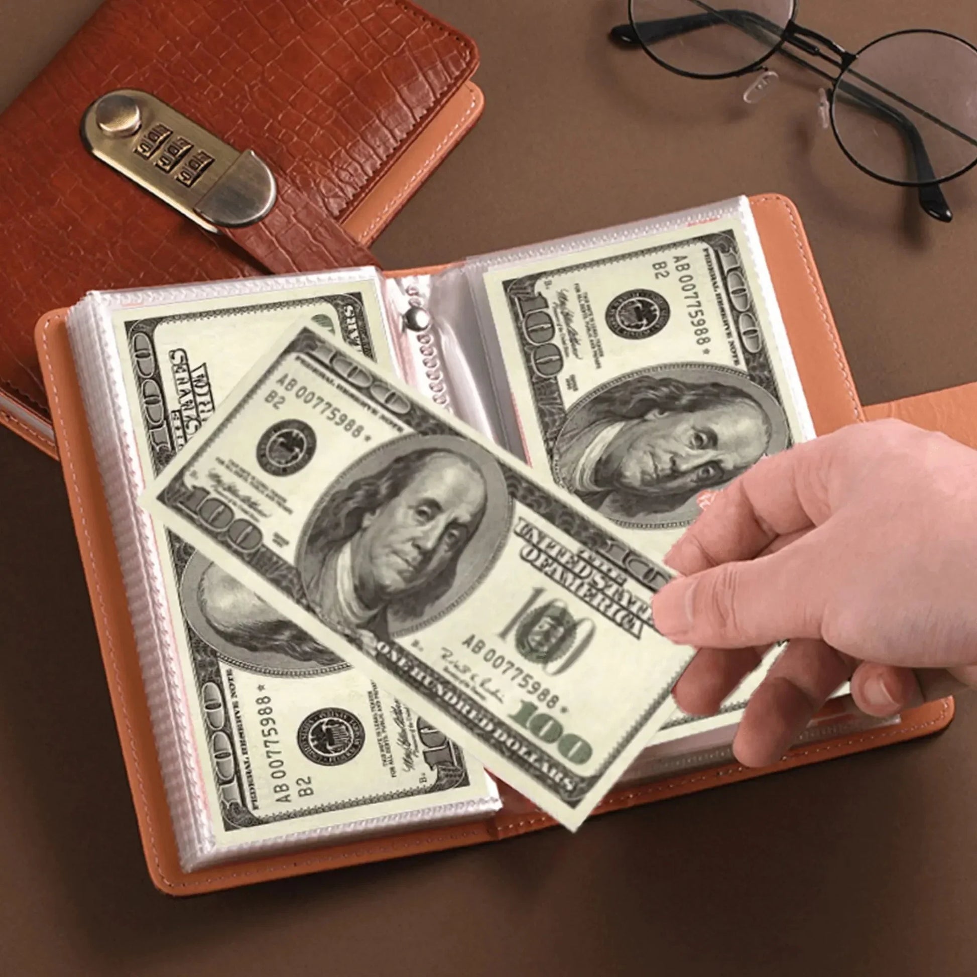 Space-Saving A6 Savings Notebook with Lock - Budget Planner &
