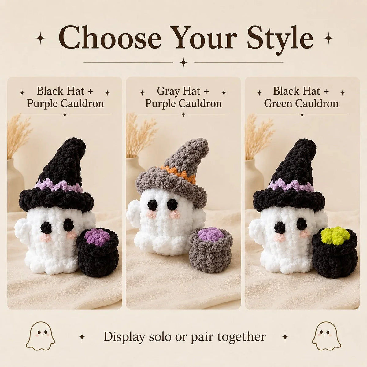 Purpose-Built Crochet Witch Ghost Decor – Cute, Cozy &