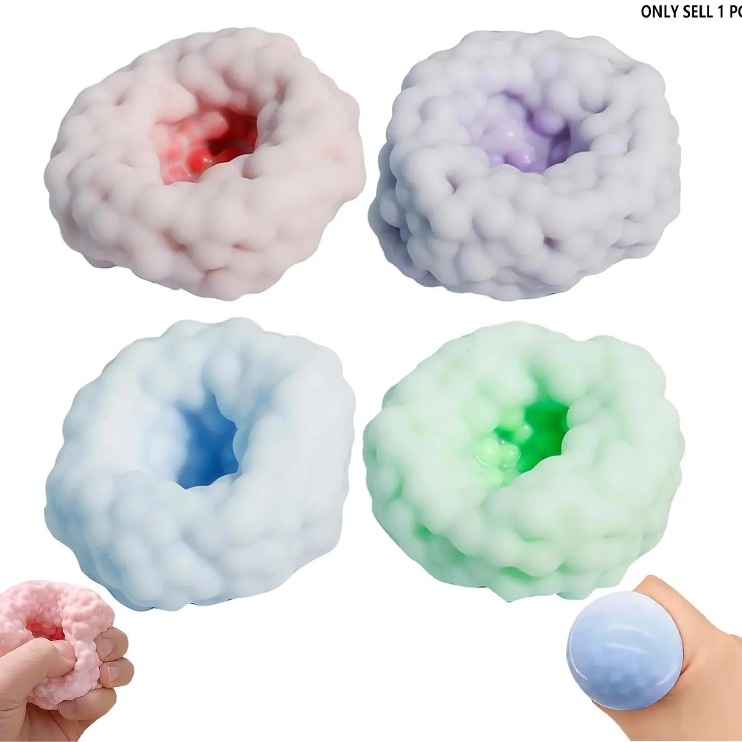 Soft Crunch-Texture Squeeze Balls for Calming Hands