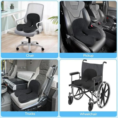 Vehicle-Ready Non-Slip Memory Foam Seat Cushion – Sciatica Relief