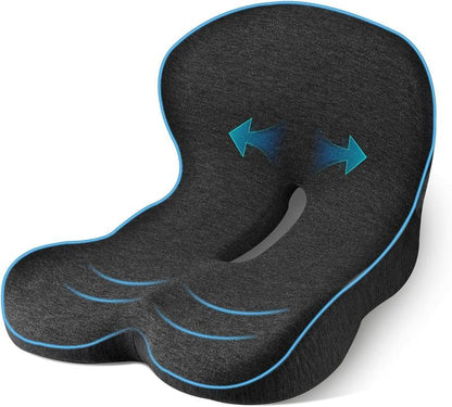 Vehicle-Ready Non-Slip Memory Foam Seat Cushion – Sciatica Relief
