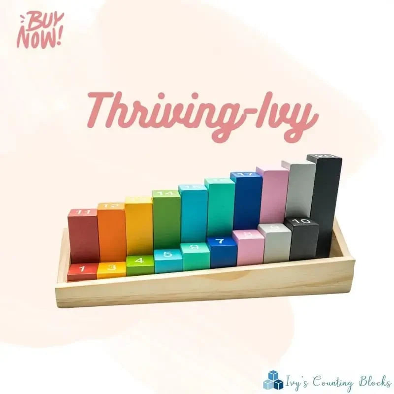 Hands-On Montessori Rainbow Counting Blocks – Wooden Number Learning