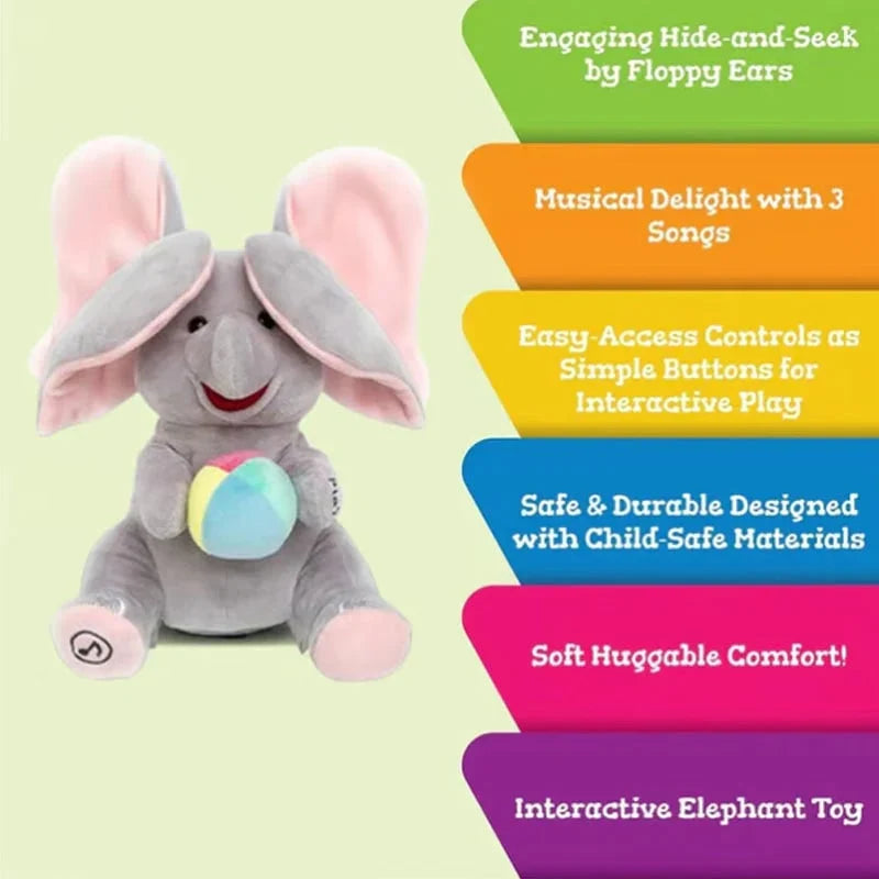 Purpose-Built Cute Hide And Seek Elephant Plush Doll for Everyday Use