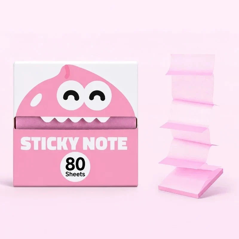 Transparent Pull-Out Sticky Notes, 12 Boxes with 960 Sheets Total
