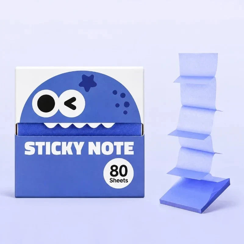 Transparent Pull-Out Sticky Notes, 12 Boxes with 960 Sheets Total