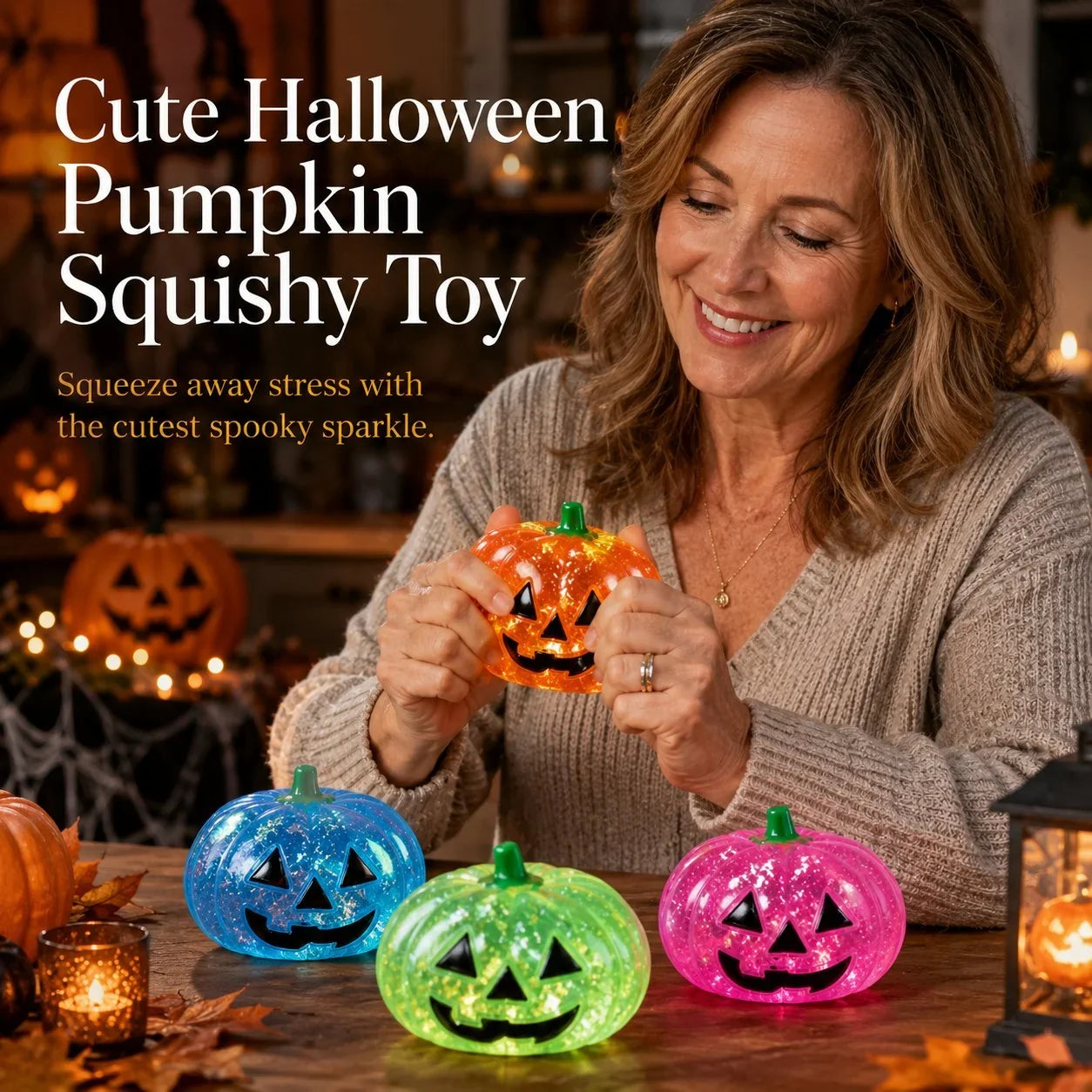 Hands-On Cute Pumpkin Squishy Toy for Creative Play