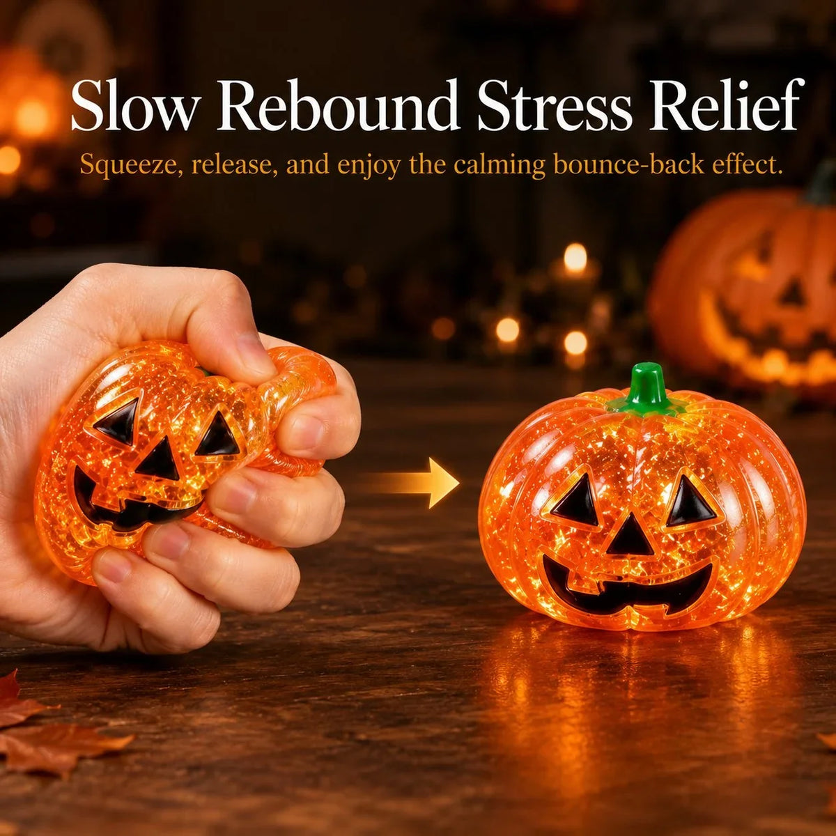 Hands-On Cute Pumpkin Squishy Toy for Creative Play
