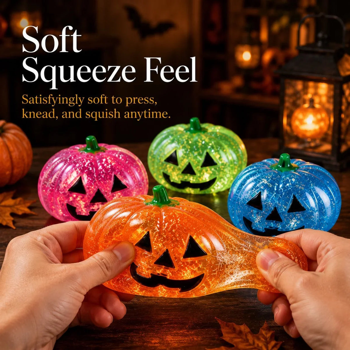 Hands-On Cute Pumpkin Squishy Toy for Creative Play