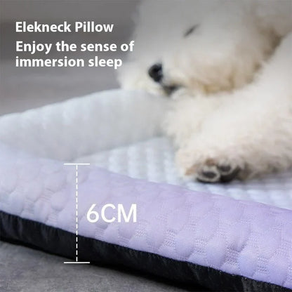 Pet-Friendly Ice Silk Pet Cooling Mat – Breathable Summer Cooling Bed