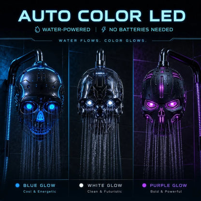 Purpose-Built Cyber Mecha Skull Color Changing LED Pressure Boost