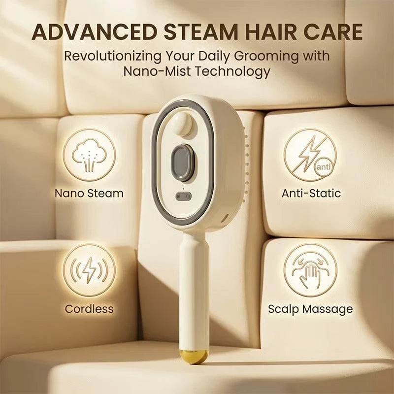 Convenient Electric Spray Air Cushion Massage Comb for Everyday Setup