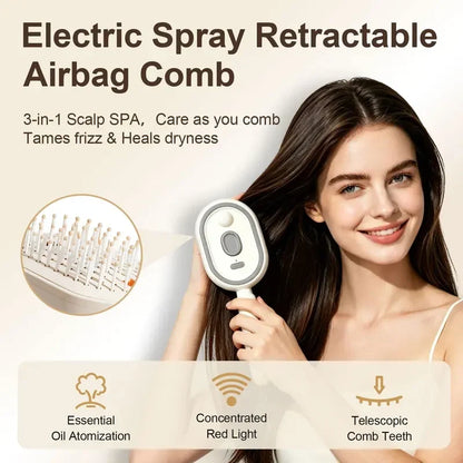 Convenient Electric Spray Air Cushion Massage Comb for Everyday Setup