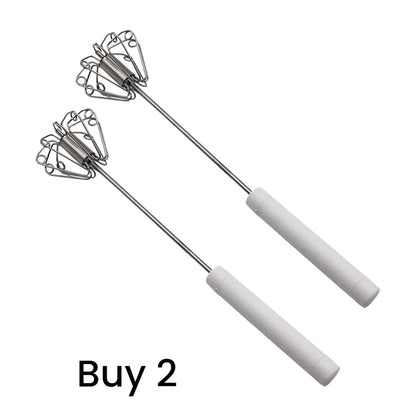 Stainless Steel Semi-Automatic Handheld Egg Whisk Tool