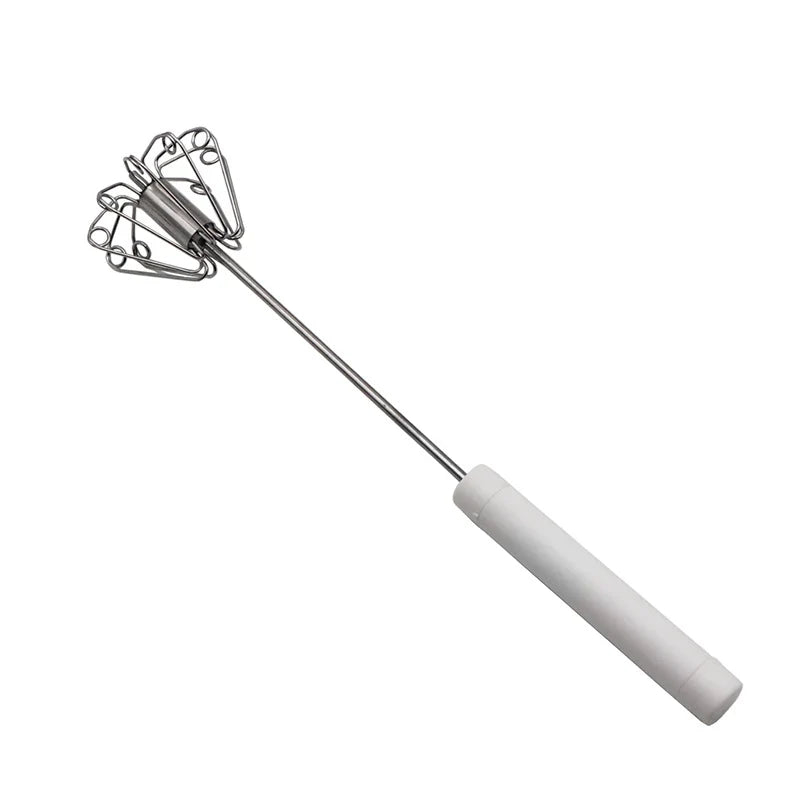 Stainless Steel Semi-Automatic Handheld Egg Whisk Tool