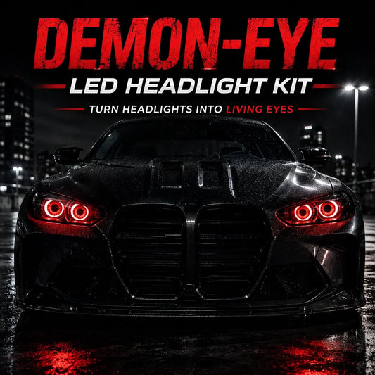 Decorative Demon-Eye LED Headlight Kit-2 pcs for Focused Lighting