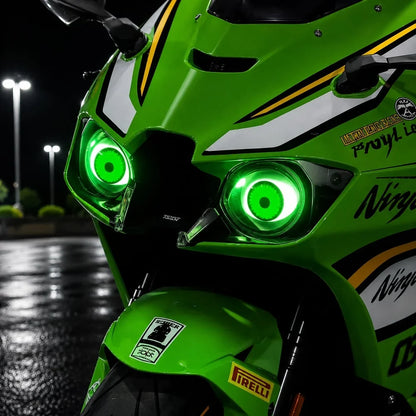 Decorative Demon-Eye LED Headlight Kit-2 pcs for Focused Lighting