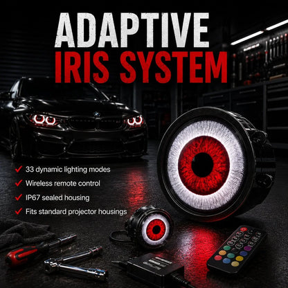 Decorative Demon-Eye LED Headlight Kit-2 pcs for Focused Lighting