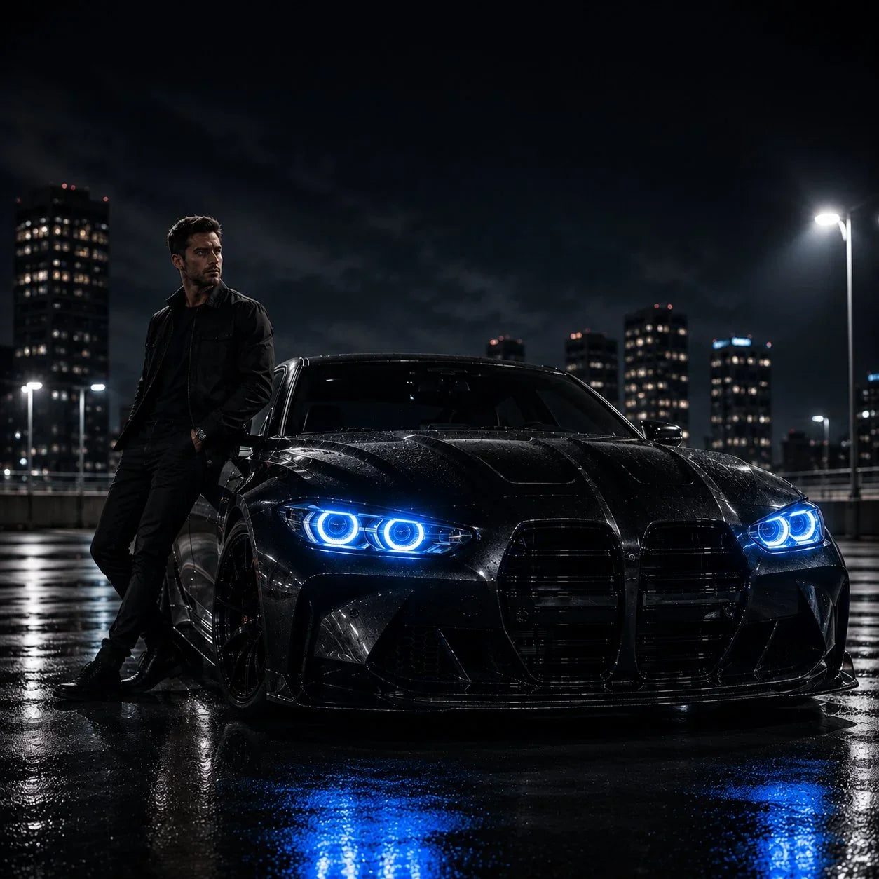 Decorative Demon-Eye LED Headlight Kit-2 pcs for Focused Lighting