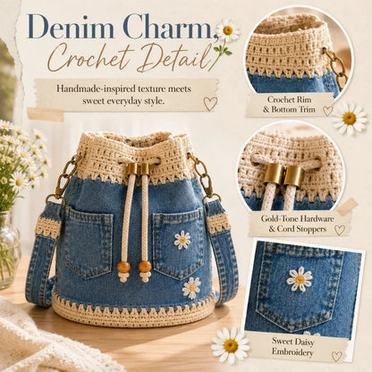 Space-Saving Top Back-to-School Picks - Denim Crochet Bucket