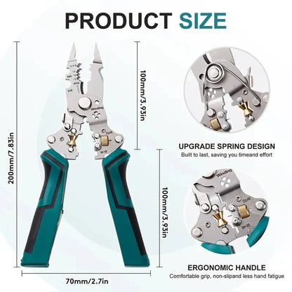 Vehicle-Ready 16 in 1 Wire Stripper Twister for Cutting and Pulling