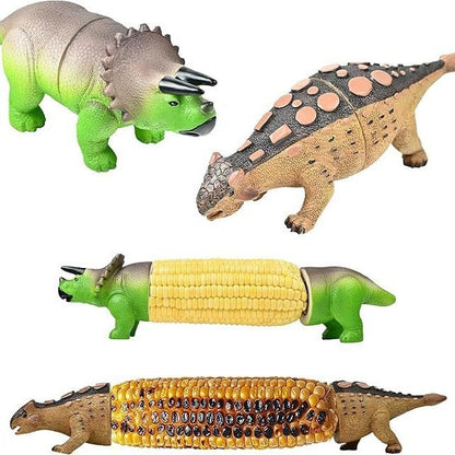 Space-Saving Dinosaur Corn Holders – Steel Prongs for Tidy Storage