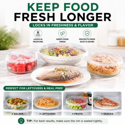 100 Elastic Covers for Quick Bowl and Plate Storage