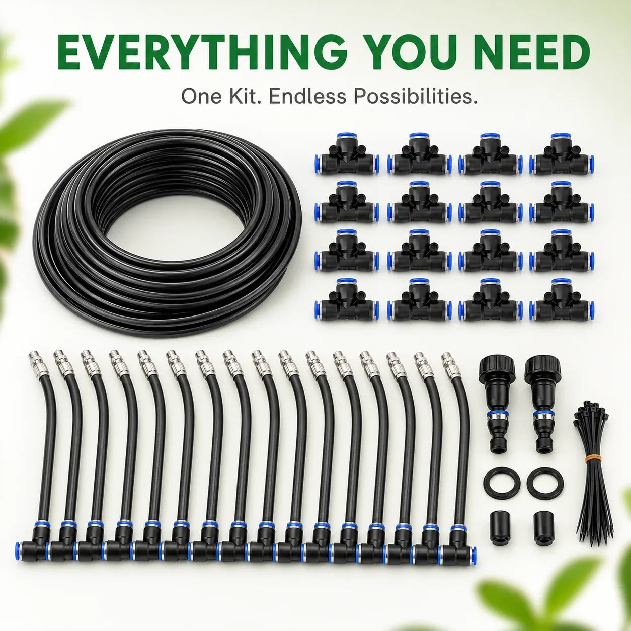 Adjustable 360° Mist-Line Watering System for Garden Plants