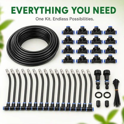 Adjustable 360° Mist-Line Watering System for Garden Plants