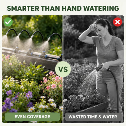 Adjustable 360° Mist-Line Watering System for Garden Plants