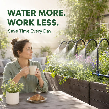 Adjustable 360° Mist-Line Watering System for Garden Plants