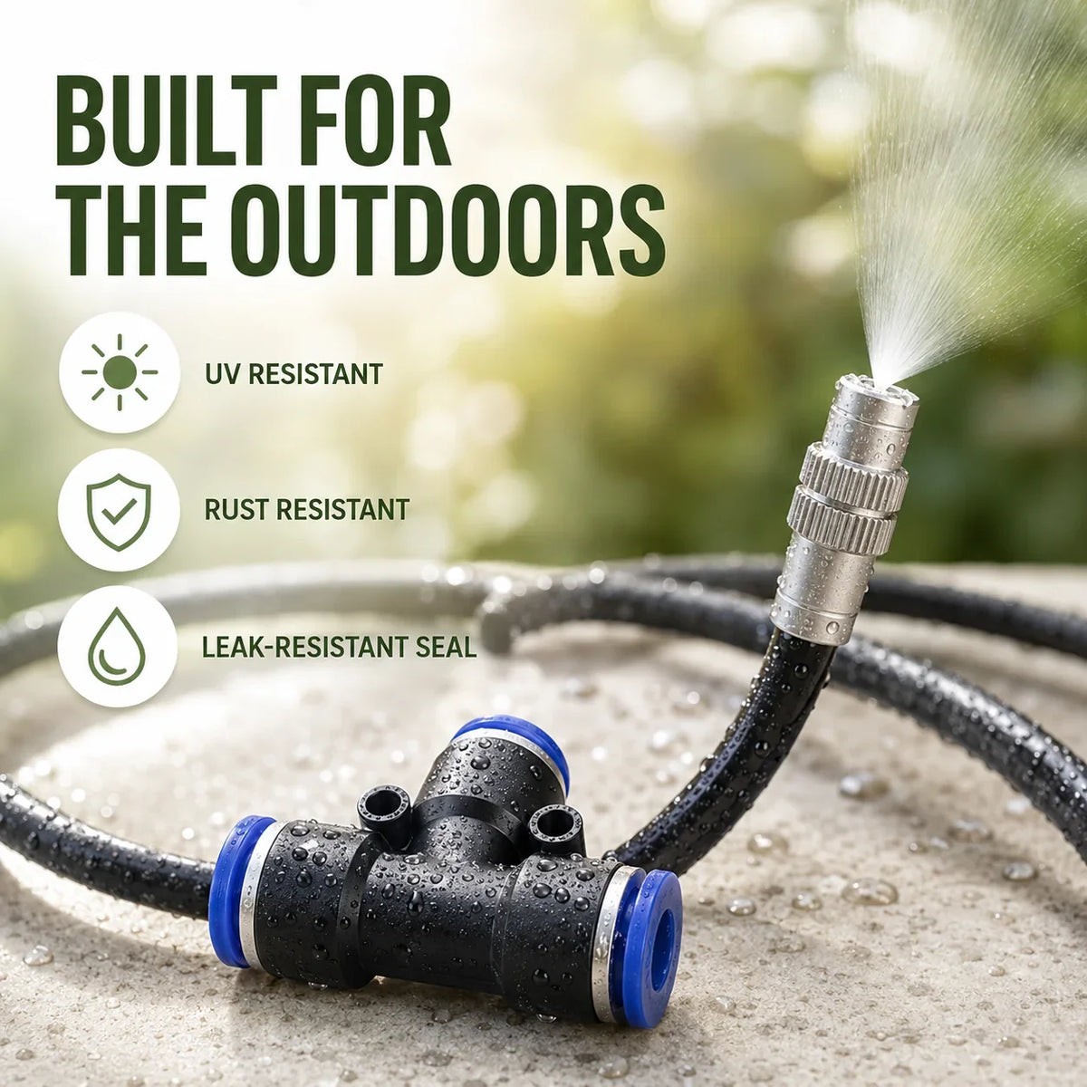Adjustable 360° Mist-Line Watering System for Garden Plants