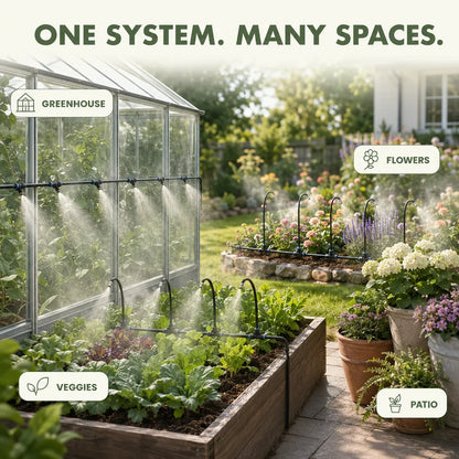 Adjustable 360° Mist-Line Watering System for Garden Plants