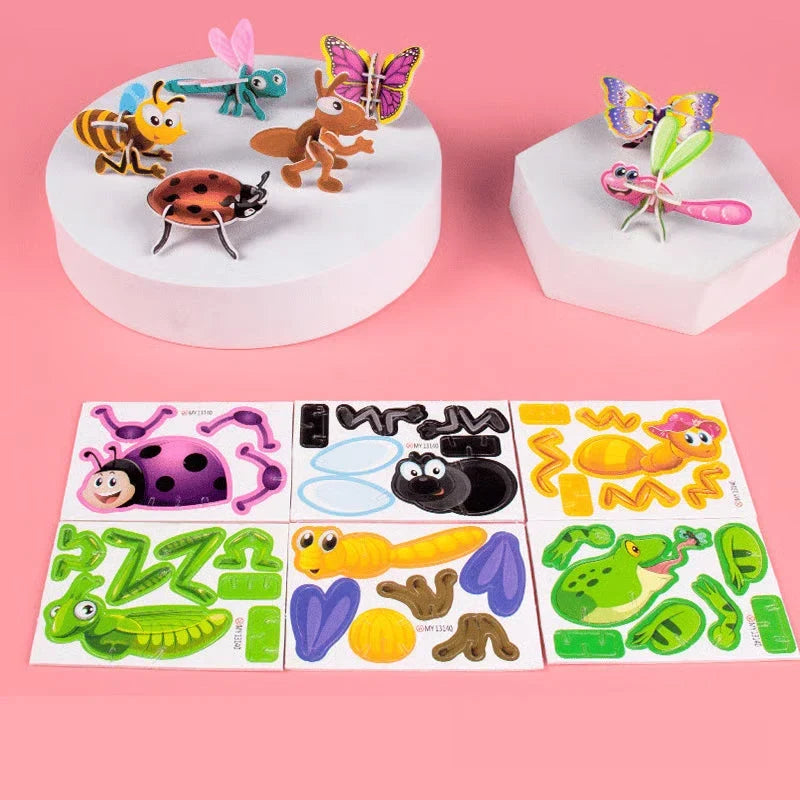Hands-On DIY 3D Creative Insect Paper Jigsaw Puzzle, Screen