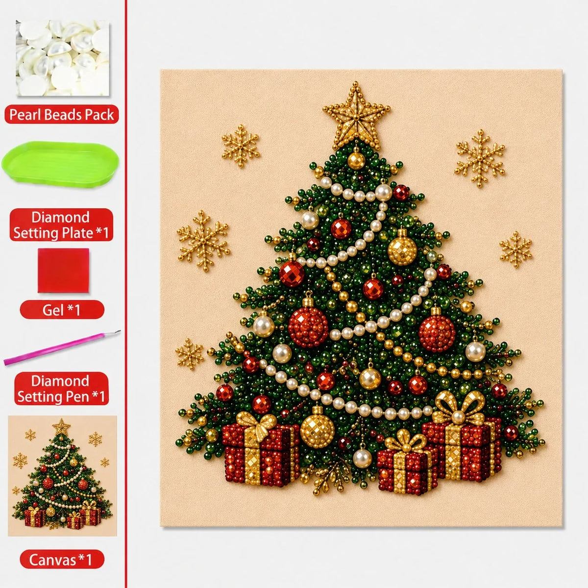 Framed Pearl Mosaic Craft Kit Designed for First-Time Makers