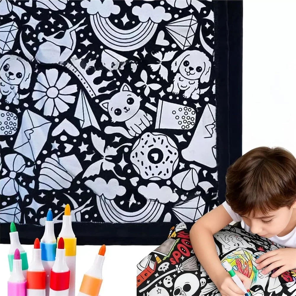 Purpose-Built DIY Doodle Blanket – Color, Create & Make It Uniquely