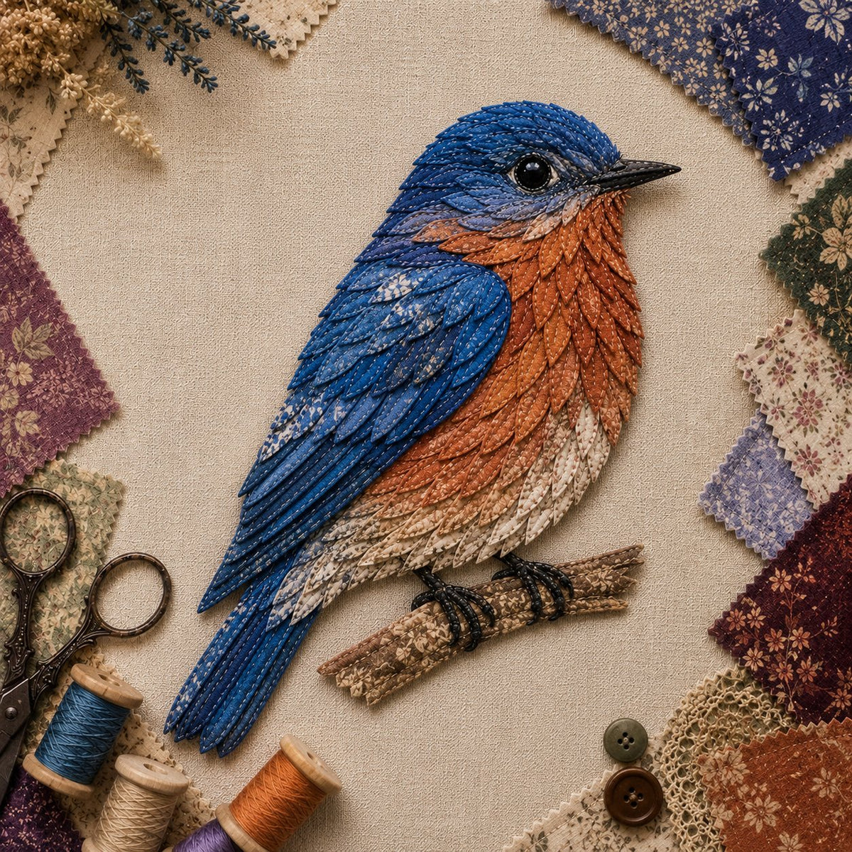 Hands-On Beginner Friendly 3D Patchwork Bird DIY Craft Kit – Create a